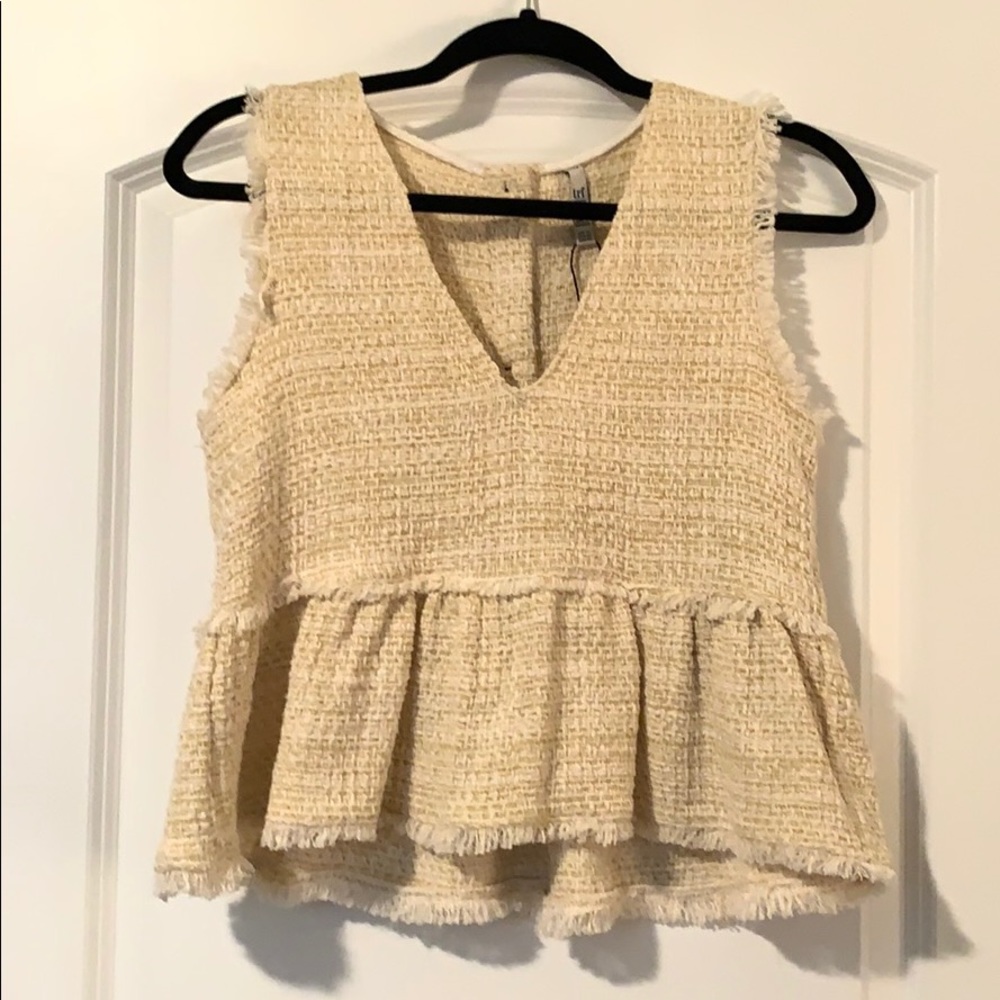 Zara Tweed Top NWT